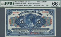 Russia Regional Issues  - East Siberia: Set Of 4 Notes Banque De L'Indo-Chine - East Siberia Contain - Russia