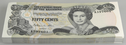 Bahamas: Bundle With 100 Pcs. 50 Cents ND(1986) With Running Serial Numbers, P. 42 In UNC Condition. - Bahamas