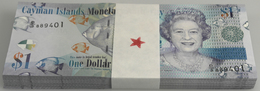 Cayman Islands: Bundle With 100 Pcs. 1 Dollar 2010 With Prefix D/3, P.38c With Running Serial Number - Iles Cayman