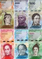 LOT SET SERIE 6 BILLETS VENEZUELA 500 1000 2000 5000 10000  20000 BOLIVARES 2016 - 2017 UNC NEUF - Venezuela