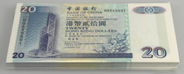 Hong Kong: Full Bundle Of 100 Pcs 20 Dollars 1999 P. 201c In UNC. (100 Pcs) - Hongkong