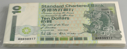 Hong Kong: Full Bundle Of 100 Pcs 10 Dollars 1993 P. 284a In UNC. (100 Pcs) - Hong Kong