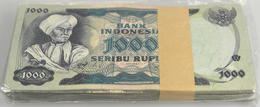 Indonesia / Indonesien: Bundle With 100 Banknotes 1000 Rupiah 1975, P.113 In About F To F+ Condition - Indonésie
