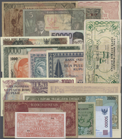 Indonesia / Indonesien: Large Dealers Lot Of Abot 800 Banknotes Containing The Following Pick Number - Indonesia