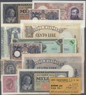 Italy / Italien: Very Big Lot Of About 1750 Banknotes Of Many Different Issues Of Italian Currency, - Other & Unclassified