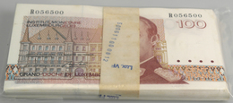 Luxembourg: Original Bundle Of 100 Banknotes 100 Francs ND(1986) P. 58b, Consecutive And All In Cond - Luxemburg