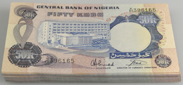 Nigeria: Bundle With 100 Pcs. 50 Kobo ND(1973-78), P.14g In AUNC/UNC Condition. (100 Pcs.) - Nigeria