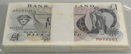 Northern Ireland / Nordirland: Rare Original Bundle Of 100 Banknotes 1 Pound ND P.65, Consecutive An - Other & Unclassified