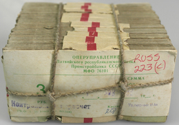 Russia / Russland: Brick With 1000 Banknotes 3 Rubles 1961, P.223, Packed In 10 Bundles Of 100 Notes - Russia