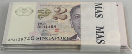 Singapore / Singapur: Bundle Of 100 Pcs. 2 Dollars ND(2006-2015), P.46a In UNC (100 Pcs.) - Singapour