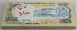 South Vietnam / Süd Vietnam: Bundle Of 100 Banknote 1000 Dong ND P. 34 In Condition: AUNC To UNC. (1 - Vietnam