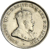 Australien: Lot 2 Stück; Edward VII.-Sixpence 1910 Und Georg V.-Sixpence 1912 (seltener Jahrgang), K - Altri & Non Classificati