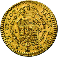 Bolivien: Carlos IV. Von Spanien 1788-1808: 1 Escudo 1801 PTS-PP; 3,34 G, Friedberg 17, KM#78, Kratz - Bolivia