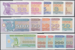 Ukraina / Ukraine: Huge Set With 337 Banknotes Of The Ukrainian National Bank Issues 1991 - 1995, Co - Ucraina