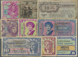 United States Of America: Set With 18 MPC's Comprising 2 X 5 And 10 Cents Series 461 P.M1, M2 (F-), - Autres & Non Classés