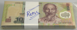 Vietnam: Bundle With 100 Pcs. 10.000 Dong (20)14 Replacement Notes, P.119r With Original Bank Wrap I - Vietnam