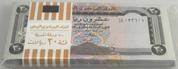 Yemen / Jemen: Original Bundle Of 100 Banknotes 20 Rials ND P. 26 In Condition: UNC. - Yémen