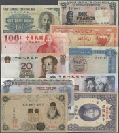 Alle Welt: Nice Collection With 179 Banknotes From All Over The World Comprising For Example Hungary - Other & Unclassified