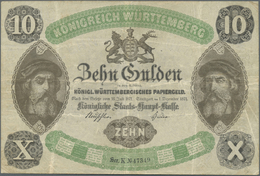 Deutschland - Altdeutsche Staaten: Württemberg, Königliche Staatshauptkasse Stuttgart, 10 Gulden, 18 - [ 1] …-1871 : German States