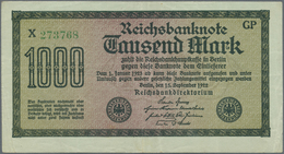 Deutschland - Deutsches Reich Bis 1945: 1000 Mark 1922, Umfangreiches Lot Mit 87 Stück Der Ro.75, Ge - Autres & Non Classés