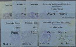 Deutschland - Notgeld - Elsass-Lothringen: Hüsseren-Wesserling, Oberelsass, Gemeinde, 1 (dt. Stempel - Andere & Zonder Classificatie