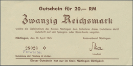 Deutschland - Alliierte Miltärbehörde + Ausgaben 1945-1948: Nürtingen, Kreis, 1, 2, 5, 10, 20, 50 RM - Andere & Zonder Classificatie