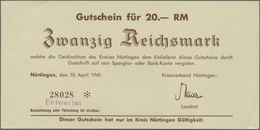 Deutschland - Alliierte Miltärbehörde + Ausgaben 1945-1948: Nürtingen, Kreis, 1, 2, 5, 10, 20, 50 RM - Other & Unclassified