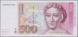 Deutschland - Bank Deutscher Länder + Bundesrepublik Deutschland: 500 DM 1991, Ro.301a In Kassenfris - Andere & Zonder Classificatie
