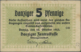 Deutschland - Nebengebiete Deutsches Reich: Danzig, 5 Danziger Pfennige, 22.10.1923, P. 34a, Leichte - Autres & Non Classés