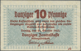 Deutschland - Nebengebiete Deutsches Reich: Danzig, 10 Danziger Pfennige, 22.10.1923,. P. 35a, Versc - Altri & Non Classificati