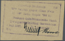 Deutschland - Kolonien: Deutsch-Ostafrikanische Bank, 10 Rupien 1917 Interimsnote, Ro.938, Pick 43, - Other & Unclassified