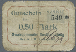 Deutschland - Kolonien: 0,50 Mark O.D.(1916-18), Ro.954c Stärker Gebraucht Mit Flecken Und Kleinen E - Altri & Non Classificati