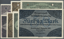 Deutschland - Notgeld - Bayern: Kempten, Stadt, 5, 10, 20, 50 Mark, 2.11.1918, Ohne Rote Verfallzeil - [11] Local Banknote Issues