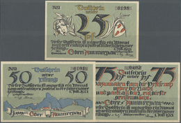 Deutschland - Notgeld - Bayern: Oberammergau, Gemeinde, 25, 50, 75 Pf., 1.7.1921, Büttenpapier, Mit - [11] Emissioni Locali