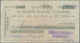 Deutschland - Notgeld - Berlin Und Brandenburg: Oranienburg, Städt. Sparkasse, 1 Mio. Mark, 11.8.192 - [11] Local Banknote Issues