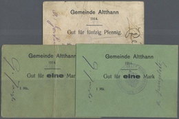 Deutschland - Notgeld - Elsass-Lothringen: Altthann, Oberelsass, Gemeinde, 50 Pf., Stempel 33 Mm, Un - Other & Unclassified