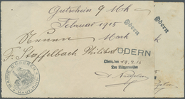 Deutschland - Notgeld - Elsass-Lothringen: Odern, Oberelsass, Gemeinde, 9 Mark, 19.2.1915 (Nennwert - Autres & Non Classés