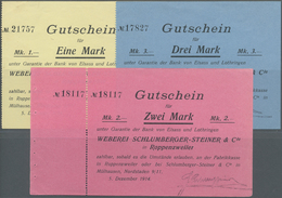 Deutschland - Notgeld - Elsass-Lothringen: Roppenzweiler, Oberelsass, Weberei Schlumberger-Steiner & - Autres & Non Classés