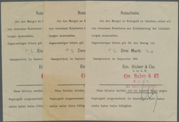 Deutschland - Notgeld - Elsass-Lothringen: Saargemünd, Lothringen, Em. Huber & Cie. G.m.b.H., 1, 2, - Autres & Non Classés