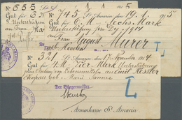 Deutschland - Notgeld - Elsass-Lothringen: St. Amarin, Oberelsass, Armenkasse, 4 Mark, 17.11.1914 (2 - Altri & Non Classificati