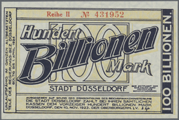 Deutschland - Notgeld - Rheinland: Düsseldorf, Stadt, 100 Billionen Mark, 10.11.1923, Erh. I - [11] Lokale Uitgaven