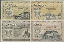 Deutschland - Notgeld - Rheinland: Sinzig, Stadt, 25, 50, 75 Pf., 1 Mark, 1.8.1921, Erh. I, Total 4 - [11] Local Banknote Issues