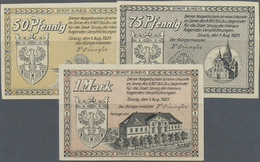 Deutschland - Notgeld - Rheinland: Sinzig, Stadt, 50, 75 Pf., 1 Mark, 1.8.1921, Erh. II, Total 3 Sch - [11] Local Banknote Issues