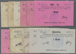 Deutschland - Notgeld - Saarland: St. Ingbert, Stadt, 1/2 (3), 1 (4), 2, 3 (3) Mark, 5.8.1914, Varia - [ 8] Saarland - Sarre