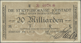 Deutschland - Notgeld - Sachsen: Jöhstadt, Stadtgirokasse, 20 Mrd. Mark, 1.11.1923, Erh. II-III - [11] Lokale Uitgaven