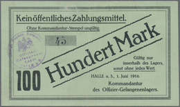 Deutschland - Notgeld - Sachsen-Anhalt: Halle, Offizier-Gefangenenlager, 100 Mark, 1.6.1916, Grünes - [11] Lokale Uitgaven