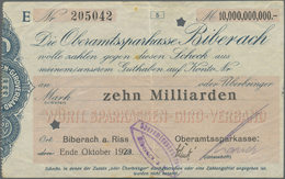 Deutschland - Notgeld - Württemberg: Biberach, Oberamtssparkasse, 10 Mrd. Mark, Ende Oktober 1923, E - [11] Lokale Uitgaven
