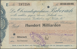 Deutschland - Notgeld - Württemberg: Biberach, Oberamtssparkasse, 100 Mrd. Mark, November 1923, Erh. - [11] Lokale Uitgaven