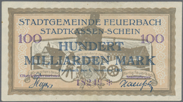 Deutschland - Notgeld - Württemberg: Feuerbach, Stadtgemeinde, 2, 5, 20, 50 Mrd. Mark, 26.10.1923, 5 - [11] Local Banknote Issues