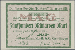 Deutschland - Notgeld - Württemberg: Geislingen, Amtskörperschaft, 5, 20, 50 Mark, November 1918, Er - [11] Local Banknote Issues